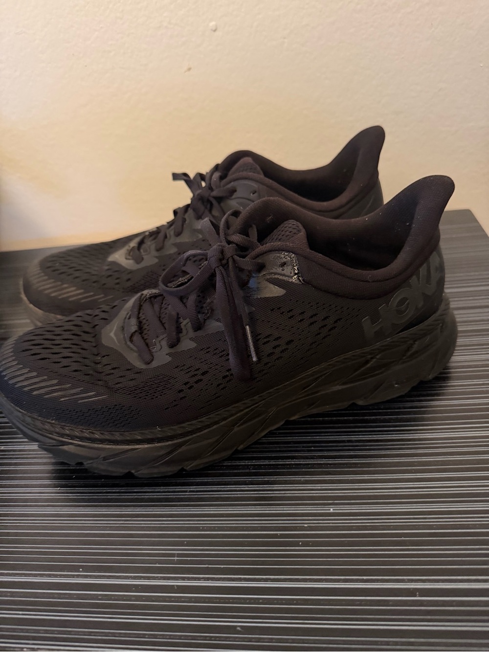 Hoka One One Men's Black Athletic Running Shoes